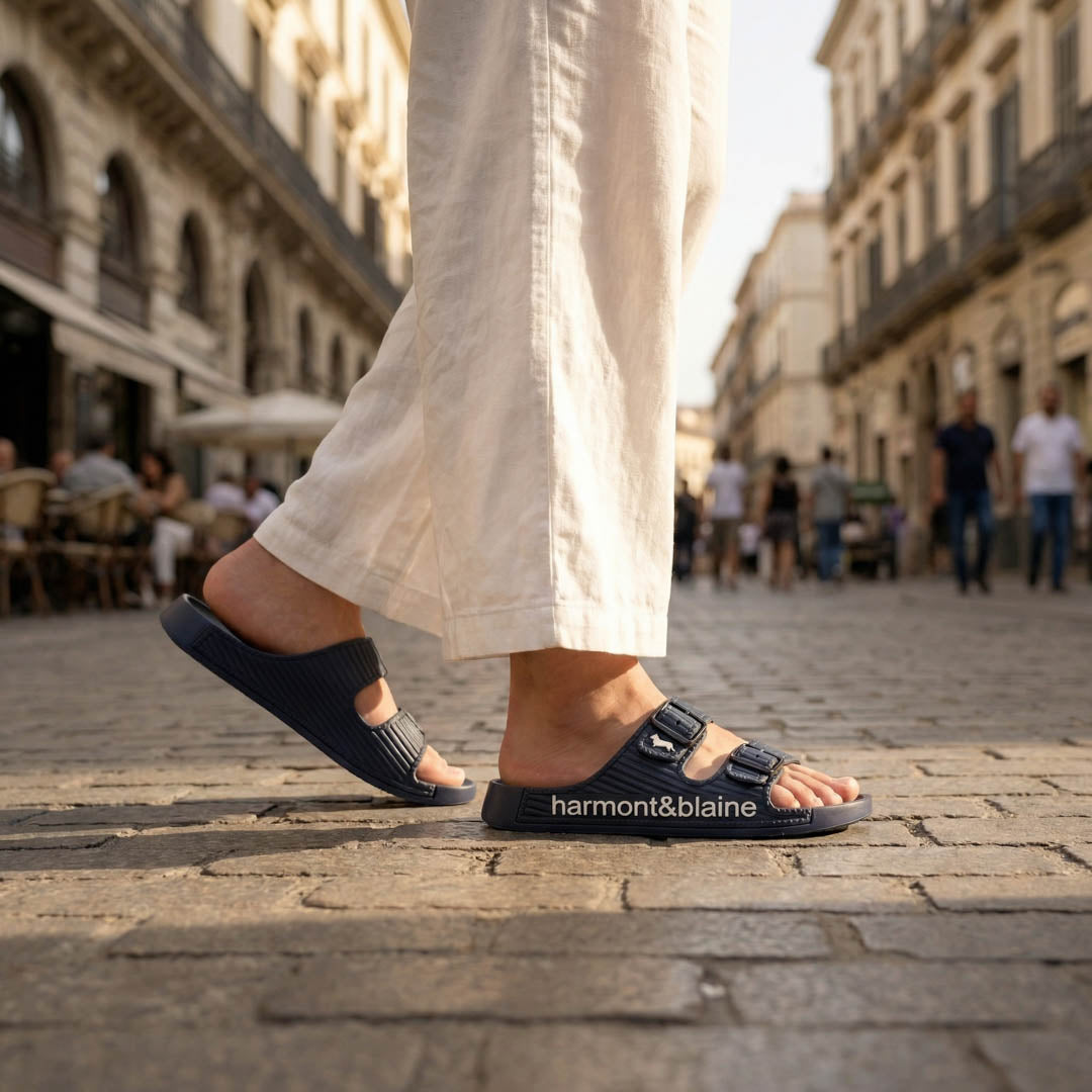 Harmont & Blaine Double Strap Slides