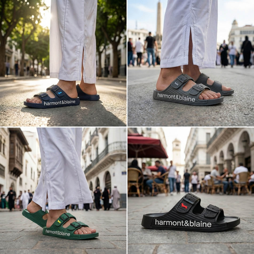 Harmont & Blaine Double Strap Slides