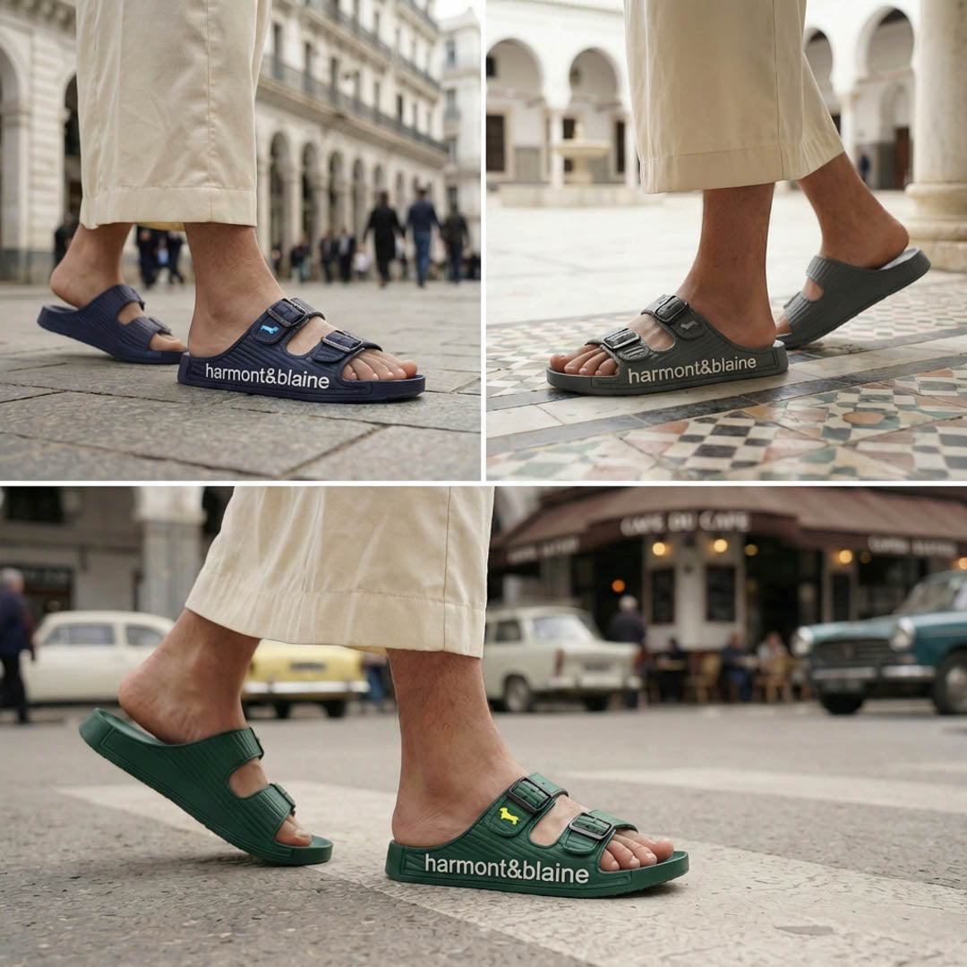 Harmont & Blaine Double Strap Slides